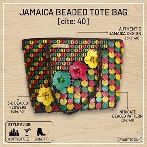 Vintage Boho Hand Beaded Multi-color Coconut Shell Handbag floral design Exotic